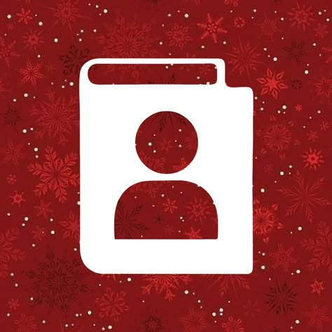 Christmas App Icons Contacts, Christmas Contacts Icon, Christmas App Icons Red, Widget Christmas, Christmas Photos App Icon, Contacts App Icon, Christmas App Icons, Iphone Red Wallpaper, Homescreen Background