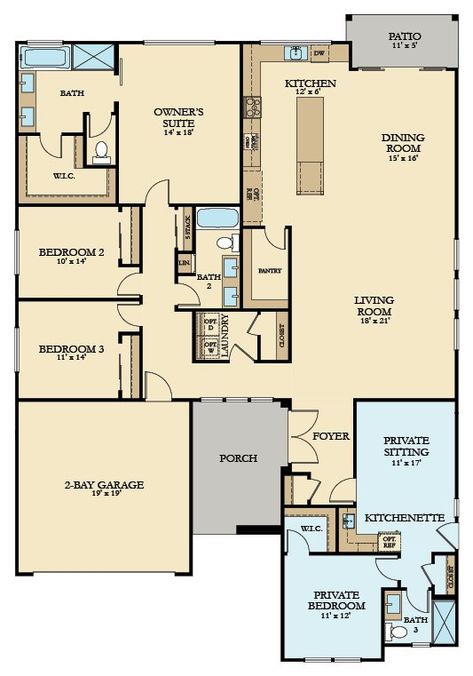 Next Gen Homes, Multigenerational House Plans, Multigenerational House, Modular Home Floor Plans, Cottage Floor Plans, Building House Plans Designs, Building Plans House, Home Design Floor Plans, Floor Plan Layout