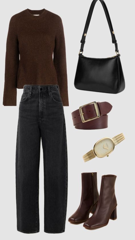 (Not my pictures!) Help Me Out! Save - Like - Comment #outfits #falloutfits #cute #cuteoutfits Brown Top Outfit, Fall College Outfits, Outfits Con Jeans, Modesty Outfits, Fashion Capsule Wardrobe, Elegante Casual, Fashion Capsule, Cold Weather Outfits, Cute Fall Outfits