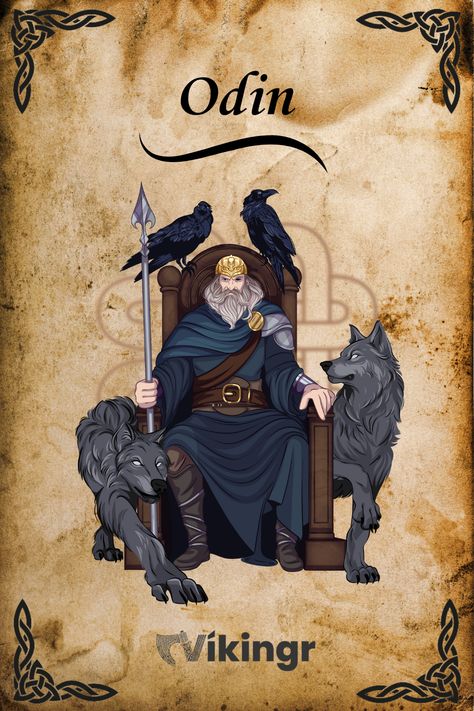 It makes no sense to talk about Norse gods without mentioning Odin.   He is undoubtedly the most powerful Norse god, which is why he is the ruler of all other gods...  #NorseMythology #NordicRunes #Vikings #VikingGods #MythologyMonday #NorseCulture #AncientReligion #NorseLegends #VikingLore #NordicTraditions #GodsOfTheNorth #VikingSagas #MythicalBeings #NorsePantheon #VikingWarriors #Valhalla Hoenir Norse Mythology, Norse Mythology Book, Norse Pantheon, Odin Norse Mythology, Norse Names, Norse Gods, Nordic Runes, Mythology Books, Irish Mythology