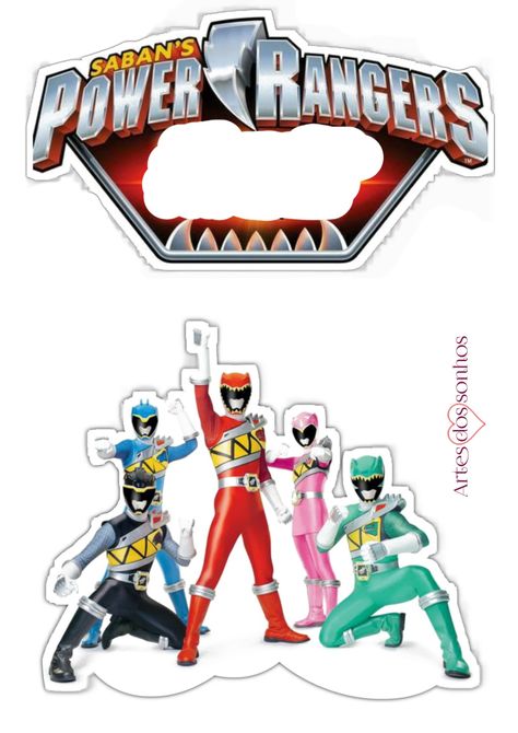 Topo de bolo Power Rangers para editar Power Rangers Topper Printable, Power Rangers Printables Cake Toppers, Power Rangers Cake Topper Printable, Power Ranger Cake Toppers, Power Rangers Birthday Cake, Power Rangers Logo, Festa Power Rangers, Power Ranger Cake, Power Ranger Party