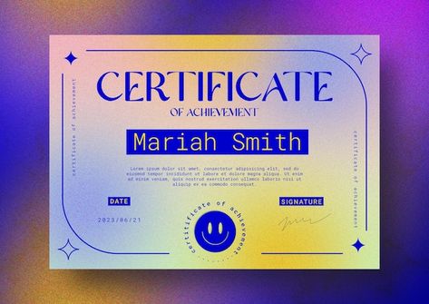 Certificate Graphic Design, Certificate Design Aesthetic, Certificate Design Template, Certificate Of Achievement, Award Certificates, School Related, Certificate Design, Certificate Templates, Video New