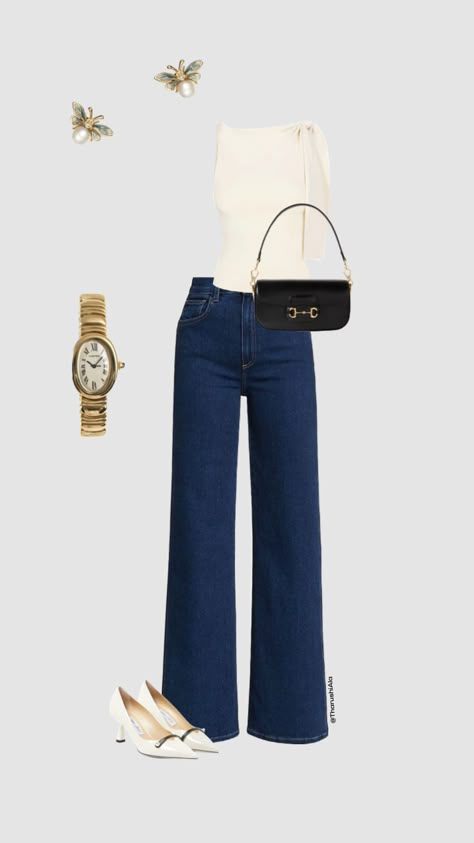 @tharushiala Simple Casual Outfits, Looks Pinterest, Casual Day Outfits, Classy Casual Outfits, Baggy Pants, Casual Chic Outfit, Fancy Outfits, Looks Style, Casual Style Outfits