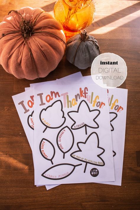 Printable Thankful Tree Leaves DIGITAL DOWNLOAD, Fall Kids Classroom/homeschool Activity, 30 Days of Thanksgiving Gratitude Practice - Etsy Leaf Templates, Gratitude Tree, Homeschool Activity, Classroom Homeschool, Thankful Tree, Thanksgiving Gratitude, Gratitude Prompts, November Activities, Thanksgiving Preschool