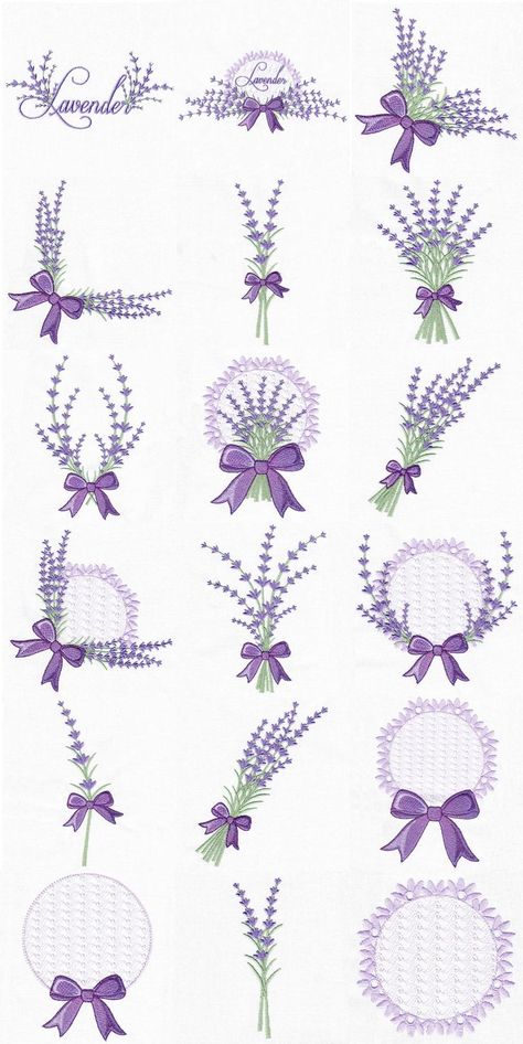 <3 Lavender Crafts, Pola Sulam, Lavender Bags, Silk Ribbon Embroidery, Sewing Embroidery Designs, 자수 디자인, Flower Embroidery Designs, Hand Embroidery Stitches, Lavender Flowers