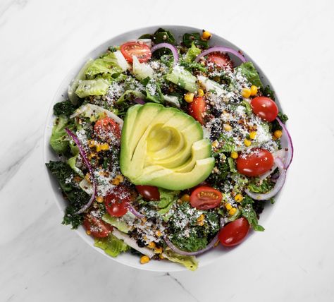 Mendocino Farms Recipe, Mendocino Farms Salad, Mendocino Farms Avocado Quinoa Salad, Quinoa Salad Dressing, Mendocino Farms, Honey Roasted Almonds, Salad Shop, Quinoa Bowls, Avocado Quinoa