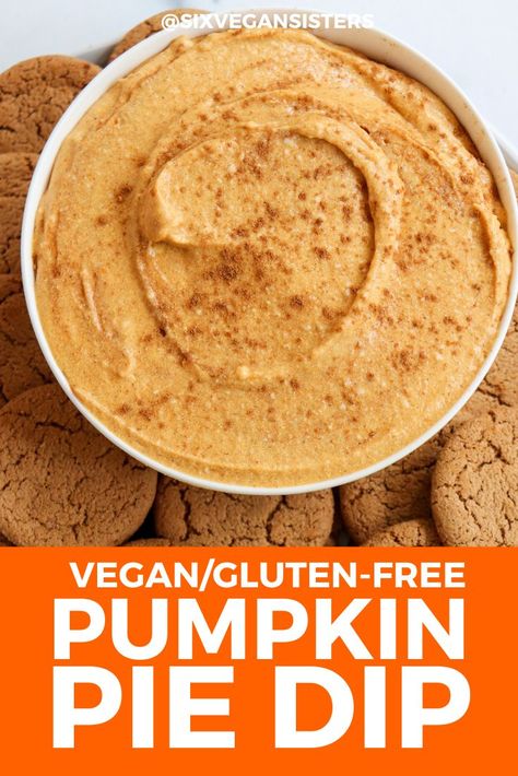 Gluten Free Pumpkin Dip, Easy Party Food Gluten Free, Vegan Pumpkin Dip Dairy Free, Dairy Free Pumpkin Dip, Dairy Free Pumpkin Pie Dip, Best Gluten Free Fall Desserts, Vegan Gluten Free Dips, Gf Df Dips, Dairy And Gluten Free Dips