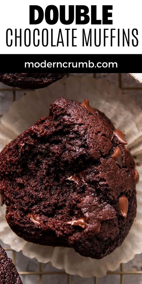 chocolate muffins. Double Chocolate Chip Muffin Recipe, Dark Chocolate Muffins, Double Chocolate Muffin Recipe, Healthy Chocolate Fudge, Healthy Chocolate Muffins, Double Chocolate Chip Muffins, Chocolate Chip Muffin Recipe, Chocolate Muffin Recipe, Chocolate Muffin