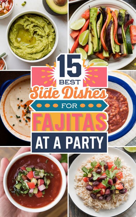 🌮🥑 Discover the BEST side dishes to serve with fajitas! Your taste buds will thank you 😋🔥 #FajitaSideDishes #MexicanFood Fajita Meal Sides, Side Dish For Fajitas, Fajitas Side Dishes, Side Dishes For Fajitas, Fajita Side Dishes, Grilled Chicken Fajitas, Grilled Vegetable Skewers, Grilled Pineapple Salsa, Grilled Shrimp Tacos