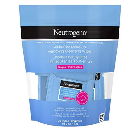 Neutrogena Make-up Remover Cleansing Wipes, Alcohol & fragrance-free, Facial Wipes, 20 Single wrapped wipes Neutrogena Quick Cleanse, Facial Cleansing Wipes, Neutrogena Makeup Remover, Complete Makeup, Neutrogena Makeup, Facial Wipes, Makeup Remover Wipes, Makeup Wipes, Cleansing Wipes