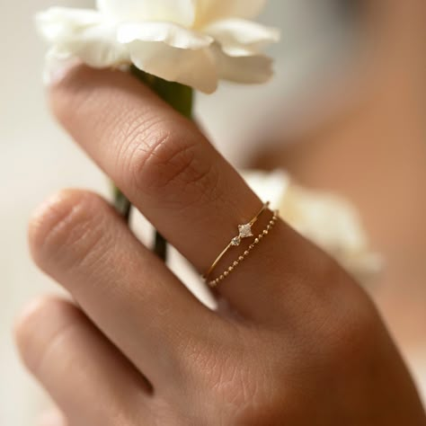 Tiny Crystal Ring, Dainty Delicate Stackable Rings, Minimal Rings – AMYO Jewelry Rings Minimal, Minimal Rings, Rings Everyday, Rings Rose Gold, Rose Gold Rings, Dainty Gold Jewelry, Minimal Ring, Tiny Rings, Dainty Gold Rings