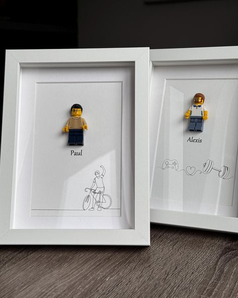 Personalized mini figurine Picture unique frame Individual decor Brick frame Personalized mini figurine frame to order Customized minifigure от ArtBrickFr на Etsy Lego Frame, Lego Pictures, Mini Figurine, Mini Figures, Wall Hangings, Picture Frames, Lego, Figurines, Wall Hanging