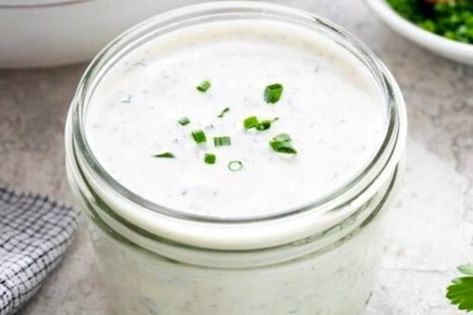 Red Robin Ranch Dressing Recipe, Red Robin Ranch, Red Robin Ranch Dressing, Low Carb Ranch, Low Carb Ranch Dressing, Dairy Free Dressing, Dairy Free Ranch Dressing, Ranch Dressing Recipe Homemade, Dipping Sauces For Chicken