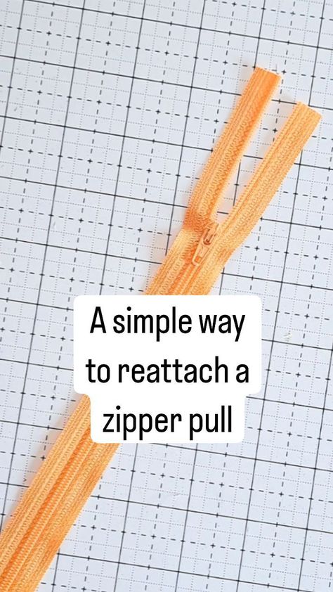 Kristina Brinkerhoff || Modern Sewing and Quilting Patterns (@centerstreetquilts) • Instagram photos and videos How To Attach A Zipper Pull, How To Put On A Zipper Pull, How To Reattach A Zipper, Zipper Fix Hacks, How To Fix A Zipper, Fix A Zipper, Sew Zipper, Sewing And Quilting, Zip Puller