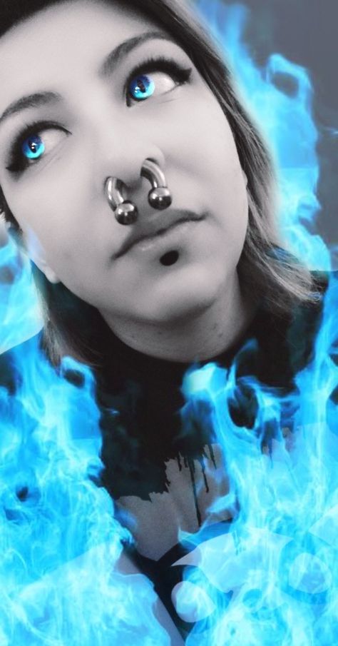 Magnet Septum Piercing, Weird Septum Piercing, Floating Nomad, Deviated Nasal Septum, Stretched Septum, Goth Face Piercings, Piercings For Girls, Aztec Warrior, Septum Piercing