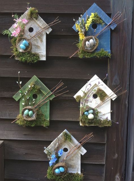 #EasterCrafting#DIYEasterDecor#EasterDIY#HandmadeEaster#EasterCraftIdeas#HomemadeEaster#DIYDecorating#EasterCreativity#EasterArtProjects#SpringCrafts#EasterDIYInspiration#CreativeEaster#DIYHolidayDecor#EasterDIYFun#CraftyEaster#EasterProject#DIYHomeDecor#EasterCrafts#DIYForEaster#EasterDIYChallenge Bird House Crafts, Birdhouse Craft, Easter Wood Crafts, Bird Houses Ideas Diy, Easter Craft Decorations, Bird Cage Decor, Decorative Bird Houses, Spring Easter Crafts, Easter Egg Painting