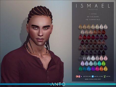 Lotes The Sims 4, Sims 4 Hair Male, Glow Hair, 4 Braids, Mod Hair, Natural Hair Twist Out, Pelo Sims, Jaimie Alexander, Sims4 Clothes