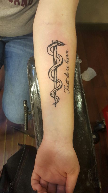 Staff Of Aesculapius Tattoo, Staff Of Asclepius Tattoo, Rod Of Asclepius Tattoo Feminine, Medical Field Tattoo, Rod Of Asclepius Tattoo, Asclepius Tattoo, Graduation Tattoo, Healer Tattoo, Medical Tattoos