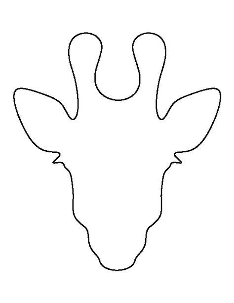 Giraffe head pattern. Use the printable outline for crafts, creating stencils, scrapbooking, and more. Free PDF template to download and print at http://patternuniverse.com/download/giraffe-head-pattern/ Giraffe Outline Drawing, Giraffe Head Tattoo, Giraffe Head Drawing, Cardboard Giraffe, Giraffe Outline, Giraffe Template, Giraffe Ears, Side View Of Face, Printable Outline