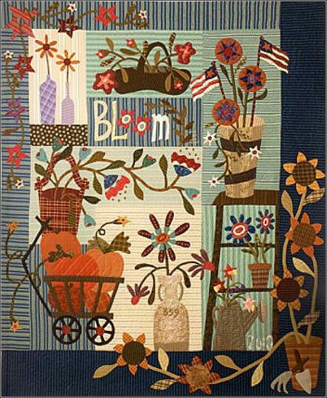 Quilting Book  Farm Fresh  by Buggy Barn  A by PrimitiveQuilting, $18.95..on etsy.com Country Colors, Primitive Quilts, Applique Ideas, Flower Quilts, Wool Quilts, Country Quilts, Sampler Quilts, Holiday Quilts, Applique Quilting