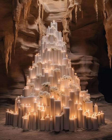 Candle Installation, Candle Backdrop, Cave Wedding, Engagement Events, Goth Wedding, Event Inspiration, Event Styling, Wedding Backdrop, Instagram A