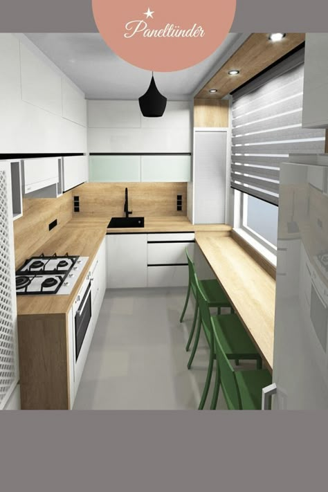 Ikea Small Kitchen, Small Kitchen Units, Kitchen Panel, Dirty Kitchen Design, Dirty Kitchen, Kitchen Wall Cabinets, Small Kitchen Decor, Studio Kitchen