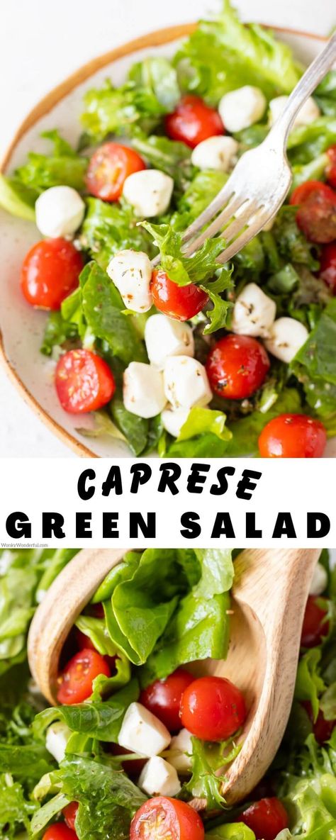 Basil Mozzarella, Green Salads, Mozzarella Salad, Paleo Meal Plan, Savory Salads, Vegetarian Sides, Best Salad Recipes, Salad Recipes For Dinner, Hearty Dinner