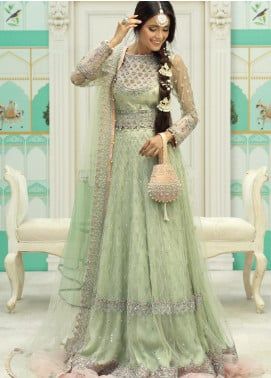 Green Engagement Dress, Green Lehengas, Mint Green Lehenga, Nameera By Farooq, Pakistani Bridal Dresses Online, Green Lehenga Choli, Pakistani Bridal Dress, Choli Dress, Asian Bridal Dresses