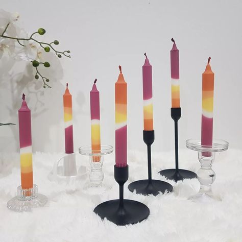 Coloured Candles, Dip Dyed, Tree Leaves, Autumn Trees, Dinner Table, Taper Candle, Event Planning, Dip, Candles