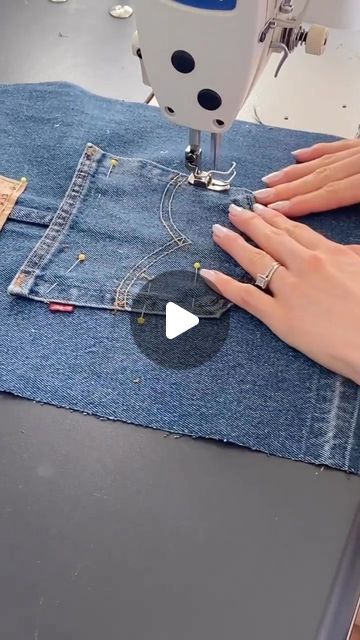 Poshmark on Instagram: "Have an item in your closet that either doesn’t fit or isn’t selling? Upcycling is a great way to refresh a piece and give it another life. ♻️

Safe to say, we’re inspired. This secondhand denim transformation by @imluluisa is a 10/10. 👖👏🪡🧵

#diy #upcycling #upcyclingfashion #vintagedenim #poshmark #reworkedclothing #asmr" Recycling Clothes Ideas Upcycling, Denim Scraps Ideas, Upcycle Clothes Diy Easy, Recycling Clothes Ideas, Denim Diy Upcycling, Jeans Thrift Flip, Old Clothes Diy Upcycling, Diy Jeans Upcycle, Recycled Fashion Clothes