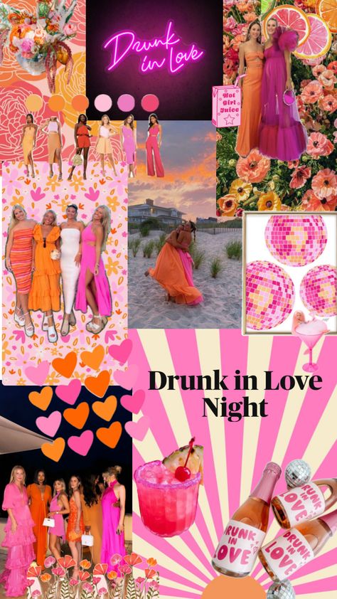 Pink orange bachelorette trip girls drunk in love drinks sunset Bachelorette Party Outfit Night, Hens Party Themes, Bachelorette Drink, Bachelorette Inspo, Pink Bachelorette Party, Pink Bachelorette, Hawaiian Birthday Party, Bachelorette Party Planning, Bridal Bachelorette Party