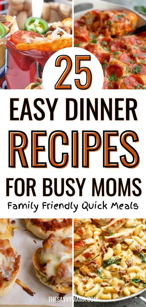 Check out 25 easy dinner recipes perfect for busy moms! These healthy and cheap recipes are ideal for families and kids. From crockpot meals to dishes that are so easy to make, you'll find options that fit your hectic schedule. These nutritious recipes are perfect for cooking for a family with kids, making dinner time simple and stress-free. Pin now to simplify your meal planning with these family-friendly favorites! Busy Mom Meals, Easy Meals For Family Of 5, Easy Meals For Families, Easy Dinner For Family With Kids, Quick And Easy Dinners For Family, Meals For Week Families, Healthy Easy Family Dinners, Simple Meals On A Budget, Easy Recipes For Family