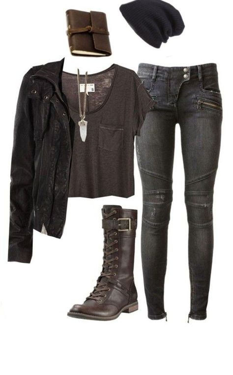 Uncharted Outfit Ideas, The 100 Outfits Style, Tactical Womens Outfits, Twd Oc Outfits, Twd Clothes Inspired Outfits, The 100 Inspired Outfits, The Last Of Us Outfit Ideas, The 100 Clothes, Dystopian Outfits Character Inspiration