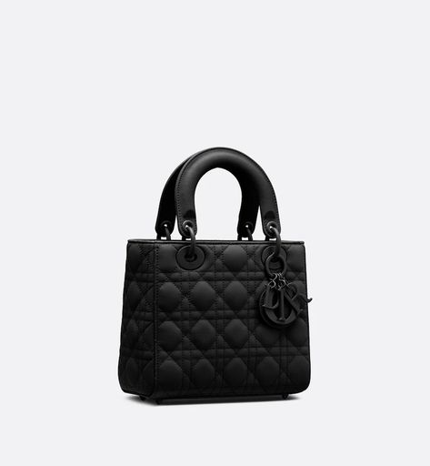 Small Lady Dior My ABCDior Bag Black Ultramatte Cannage Calfskin | DIOR Lady Dior My Abcdior Bag, Dior And I, Small Lady, Christian Dior Couture, Dior Couture, Boutique Online, The Lady, Lady Dior Bag, Lady Dior