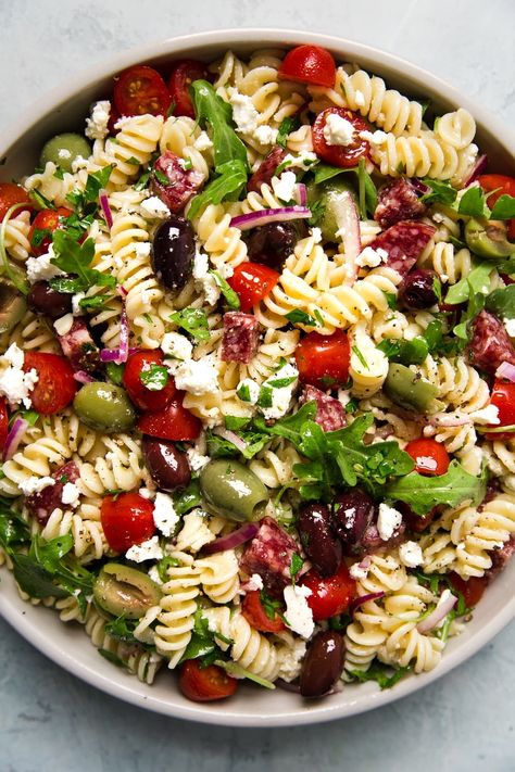 Antipasto Pasta Salad, Antipasto Pasta, Mediterranean Pasta Salad, Vegetarian Pasta Salad, Feta Pasta Salad, Mediterranean Pasta Salads, The Modern Proper, Modern Proper, Mediterranean Pasta