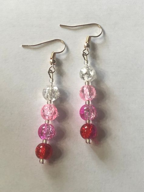 These handmade glass bead earrings are great for Valentines Day, Mother's Day, or any occasion really! They are lightweight, comfortable to wear, and handmade with love! Plus, they have free shipping! What could be better? Thank you for checking out my shop and have a great day! Mothers Day Earrings, Crafts For All Ages, Cheap Valentines Day Gifts, Diy Earrings Easy, Glass Bead Earrings, Valentines Earrings, Handmade Glass Beads, Valentines Day Gifts, Earrings Inspiration