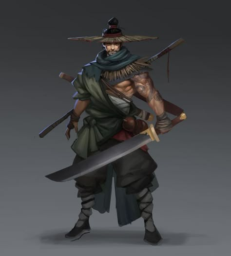 Dnd Fighter, Samurai Ronin, Warrior Man, Face Anime, Race 3, Samurai Artwork, Ninja Art, Samurai Art, Dungeons And Dragons Characters