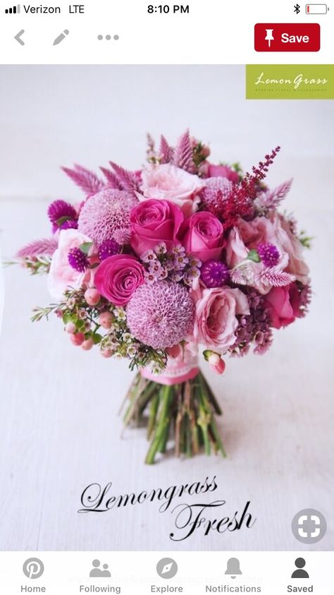 Bridal Bouquet Pink, Hand Bouquet, Bride Magazine, Trendy Flowers, Pink Bouquet, Beautiful Flower Arrangements, Wedding Arrangements, Deco Floral, Bride Bouquets