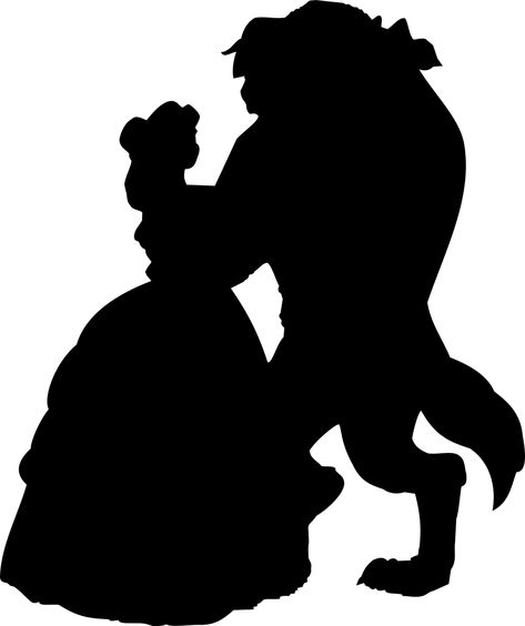 Disney, Couple, Beautiful Silhouette Art Disney, Disney Characters Silhouettes, Beast Silhouette, Silhouettes Disney, Beauty And The Beast Silhouette, Image Joker, Disney Princess Silhouette, Disney Silhouette Art, Beauty And Beast Birthday