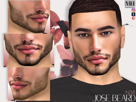 Stubble beard in 13 colors - HQ Compatible. Beards And Mustaches, Braided Beard, Sims 4 Hair Male, Stubble Beard, Cc Hair, Makeup Cc, Men's Facial Hair, Mens Facial Hair Styles, Sims 4 Cc Skin