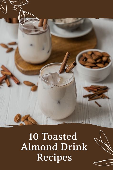 Toasted Almond Martini, Almond Tequila Recipes, Almond Drink Recipe, Toasted Almond Drink, Almond Cocktails, Almond Liquor, Almond Drink, Amaretto Drinks, Tequila Recipe