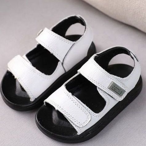 #EANF# Boys Leather Shoes, Cheap Sandals, Boy Black, White Leather Sandals, Baby Sandals, Summer Baby, Childrens Shoes, Baby Soft, Walking Shoes