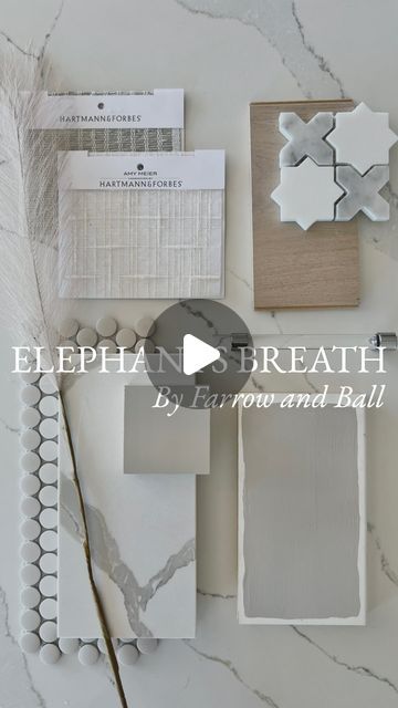 Tara Nelson on Instagram: "Elephants Breath by Farrow and Ball 🤍  May I introduce you to one of the most beautiful handcrafted brand of paints on earth! It is the one and only @farrowandball which originates in Dorset, UK.  So if you’re looking for a beautiful mid grey that gives warmth to any space then you need to consider one of their most popular paint colors; Elephants Breath. It is an ever changing color with it appearing light beige to warm gray to even a slight mauve (don’t let scare you!). There is a reason this shade is a favorite. It is lovely in so many interior spaces, from cabinetry to living rooms, bedrooms and bathrooms, or a feature wall. Elephants Breath is the perfect calming shade from a perfect paint company!   Let me know what you think!   Photo via: Pinterest.com Ph Elephant Breath Farrow And Ball Bedroom, Dove Grey Colour Palette, Elephant Breath Farrow And Ball, Elephants Breath Hallway, Elephants Breath Kitchen, Elephants Breath Bedroom, Elephants Breath Living Room, Farrow And Ball Elephants Breath, Elephants Breath Paint