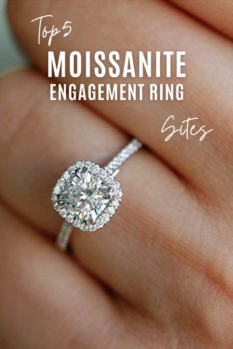 Moissanite Engagement Ring Affordable, Different Diamond Engagement Rings, Diamond Vs Moissanite Engagement, Sterling Silver Moissanite Ring, Mosinite Engagement Rings, Low Cost Engagement Rings, Forever One Moissanite Engagement Ring, Moisannite Wedding Rings, Affordable Wedding Rings Sets