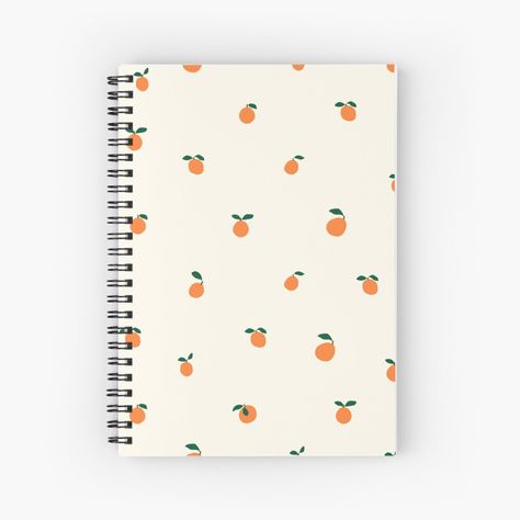 Get my art printed on awesome products. Support me at Redbubble #RBandME: http://www.redbubble.com/people/trajeado14/works/44585024-little-oranges-pattern?p=spiral-notebook&asc=u Orange Stationary, Cute Notebooks For School, Stationary For School, Oranges Pattern, Orange Notebook, Cute Spiral Notebooks, Girl School Supplies, Pattern Journal, Notebook Cover Design