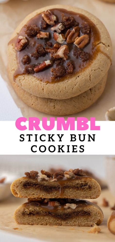 Sweet Pecans, Cinnamon Roll Filling, Homemade Butterscotch, Butterscotch Caramel, Crumble Cookie Recipe, Lifestyle Of A Foodie, Sticky Bun, Sticky Buns Recipes, Cinnamon Cookies