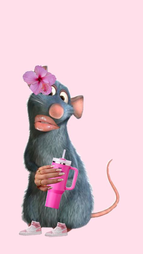 #ratitoullie#preppy Preppy Rat, Ratatouille Aesthetic, Preppy Characters, Bill Board, Preppy Inspiration, Cute Funny Pics, Funny Pix, Pink Friday, Preppy Style Summer