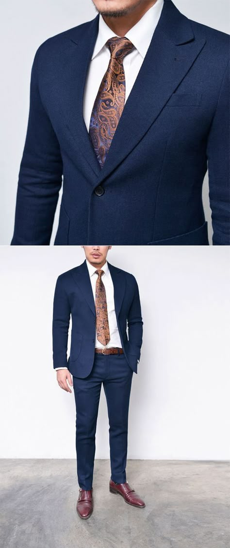 ✨ Pinterest: Belsyr Mens Fashion Suits Formal, Terno Slim, Navy Blue Suit, Navy Suit, Men’s Suits, Suit Style, Mens Fashion Suits, Well Dressed Men, Gentleman Style