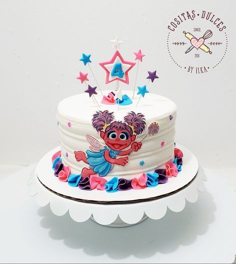 Abby Cadabby Smash Cake, Elmo And Abby Cadabby Cake, Abby Cadabby Birthday Cake, Abby Cadabby Birthday Party Ideas, Abby Cadabby Cake, Abby Cadabby Birthday, Sesame Street Birthday Cakes, Seaseme Street, Sesame Street Cake