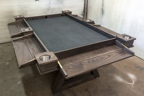 Dungeons & Dragons Board Game Table With Fold Down Player Stations Wood Game Table, Dnd Tables Diy, Tabletop Game Table, Folding Game Table, Custom Game Table, Dungeons And Dragons Table Diy, Dungeons And Dragons Game Table, D&d Gaming Table, Custom Dnd Table